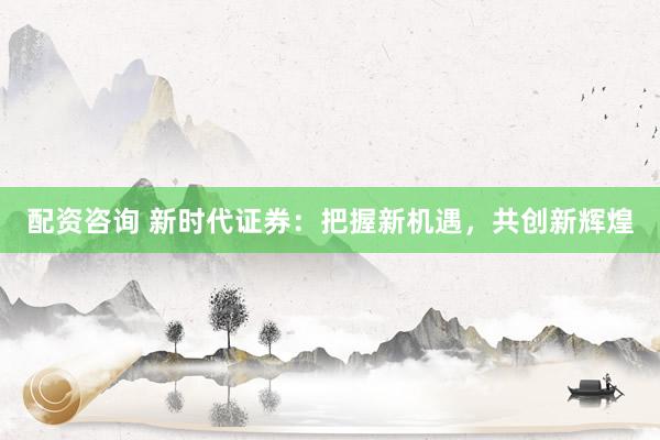 配资咨询 新时代证券：把握新机遇，共创新辉煌