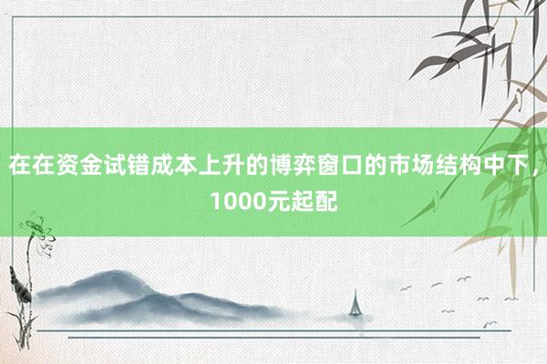 在在资金试错成本上升的博弈窗口的市场结构中下，1000元起配