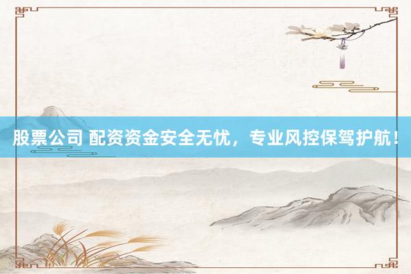 股票公司 配资资金安全无忧，专业风控保驾护航！