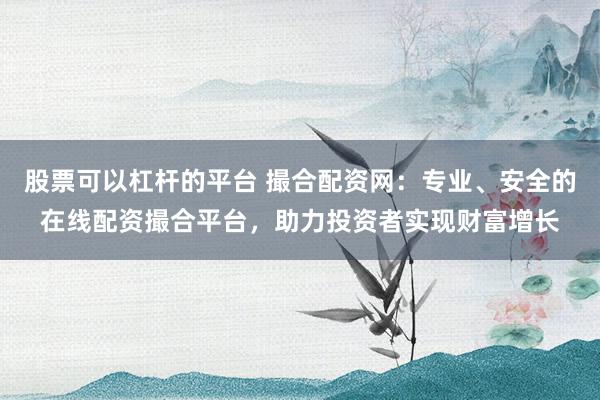 股票可以杠杆的平台 撮合配资网：专业、安全的在线配资撮合平台，助力投资者实现财富增长