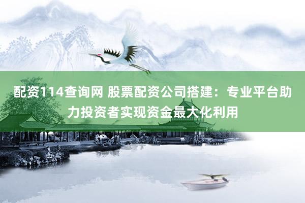 配资114查询网 股票配资公司搭建：专业平台助力投资者实现资金最大化利用