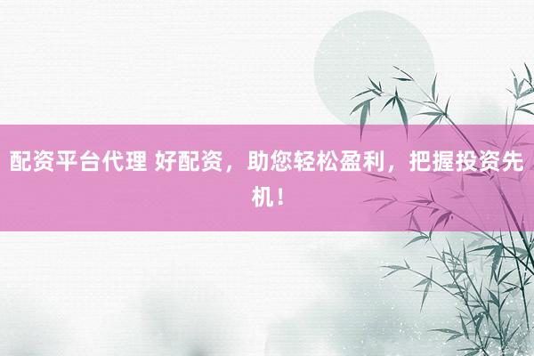 配资平台代理 好配资，助您轻松盈利，把握投资先机！