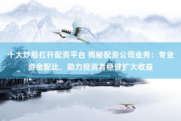 十大炒股杠杆配资平台 揭秘配资公司业务：专业资金配比，助力投资者稳健扩大收益